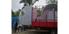 Food Grade Water Storage Tank  DIA 2440 MM X H 1250 MM Flat Bottom With Consealed / Open Top Cover (5.7 Ton) = RM 2,800 / Set ( USD 800 / Set)